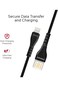 Promate usb-c cable usb-a double-sided cable, 1.2 meter length, black