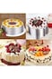 HALAMODO Retractable Stainless Steel Cake Ring, 6-12 Inch Adjustable Stainless Steel Round Cake Mou