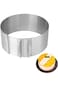 HALAMODO Retractable Stainless Steel Cake Ring, 6-12 Inch Adjustable Stainless Steel Round Cake Mou
