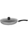 Royalford 20 CM Aluminum Fry Pan- RF11974  With Tempered Glass Lid, Strong Aluminum Body With Non-S