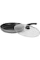 Royalford 20 CM Aluminum Fry Pan- RF11974  With Tempered Glass Lid, Strong Aluminum Body With Non-S