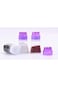Home Concept Glass Salt And Pepper Shakers 3 Piece Set, Purple