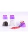 Home Concept Glass Salt And Pepper Shakers 3 Piece Set, Purple