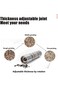 Manual Pepper Grinder with Stainless Steel Cap, Spice Mill, Ceramic Blades and Adjustable Coarsenes