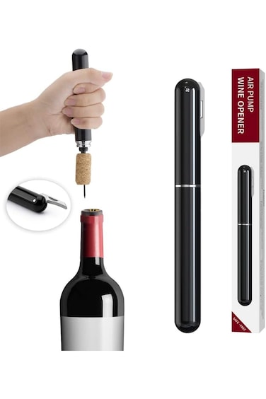 Wine Bottle Opener, Air Pressure Wine Corkscrew with Cutting Wine Bottle Foil Knife, Effortlessly O
