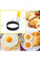 Paporich 2Pcs Egg Ring for Frying Eggs, Foldable Round Egg Shaper Mold with Anti-scald Handle and O
