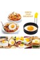 Paporich 2Pcs Egg Ring for Frying Eggs, Foldable Round Egg Shaper Mold with Anti-scald Handle and O