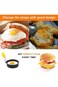 Paporich 2Pcs Egg Ring for Frying Eggs, Foldable Round Egg Shaper Mold with Anti-scald Handle and O