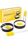 Paporich 2Pcs Egg Ring for Frying Eggs, Foldable Round Egg Shaper Mold with Anti-scald Handle and O