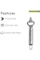 Royalford Stainless Steel Bottle Opener with forked churchkey and crown cork bottle opener with han