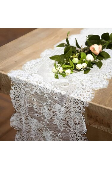 مفرش طاولة دانتيل من تزوييق، مفرش طاولة زفاف، مقاس 120 بوصة، مفرش طاولة عتيق، مطرز بشكل مجوف
