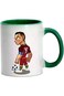 كوب قهوة كريستيانو رونالدو من MEC بمقبض أخضر داكن، 11 أونصة، كوب شاي CR7 متحرك، هدية له