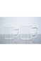 Borosil Vision Classic Large Mug [Set of 4] Clear Lightweight &amp; Durable Drinkware, 10 oz Cups