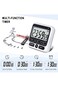 Digital Kitchen Timer with Mute/Loud Alarm Switch ON/Off Switch, 24 Hour Clock &amp; Alarm, Memory Func