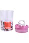 Lawazim Sealed Food Container- 3 Piece S-M-L Round Pink - Transparent BPA-Free Plastic Jars with Li
