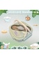 Bento Lunch Box Container Set for Kids, with 3 Compartments and Cutlery, Portable Personal Sealed P
