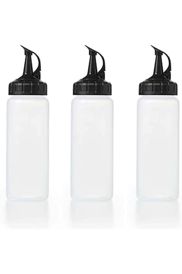 KASTWAVE 3 Pcs Premium Plastic Condiment Squeeze Bottles, Condiment Storage Bottles For Seasonings,