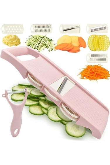 SWIUKPHE Mandoline Slicer for Kitchen, Slicer Vegetable Cutter, 5 In 1 Veggie Slicer, Potato Slicer