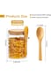 Toriseek Glass Jars with Airtight Lid and Spoon, Overnight Oats Containers with Bamboo Lids, Glass