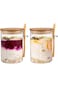Toriseek Glass Jars with Airtight Lid and Spoon, Overnight Oats Containers with Bamboo Lids, Glass