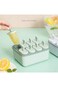 KASTWAVE Ice Lolly Moulds, Green Ice Cream Mould, One Round and One Square with Lid, One Round and