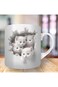 Excefore 3D Cat Coffee Mug, 20 oz White Ceramic Gifts Coffee Cup, Cat Mugs for Cat Lover, Creative