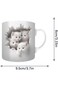 Excefore 3D Cat Coffee Mug, 20 oz White Ceramic Gifts Coffee Cup, Cat Mugs for Cat Lover, Creative