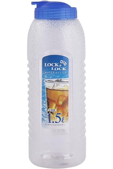 Locknlock Hap731 Aqua Water Bottle, Clear/Blue, 1.5 Liters