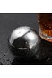 Set of two big stainless steel balls ice alternative for cold drinks Reusable Metal Ice Cubes for D