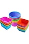 IELEK Silicone Cupcake Muffin Baking Cups Liners 36 Pack Reusable Non-Stick Cake Molds Sets
