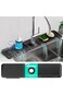 Snoquir 24 Inch Longer Kitchen Sink Splash Guard [5&deg; Slope, Fast Draining] Silicone Draining Mat fo