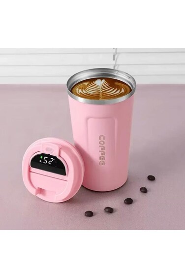 Coffee Mug 510ml Insulated Stainless Steel Coffee Mug with Digital Display Keep Cold for 12 Hours f
