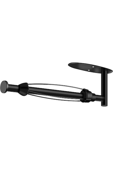 حامل مناشف ورقية من الفولاذ المقاوم للصدأ أسفل الخزانة من KASTWAVE - يُثبّت على الحائط مع تأثير تخميد، ذاتي اللصق