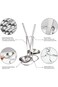 Excefore Standing Spoon Rest with Double Trays, Stainless Steel Upright Spoon Holder, Double Spoon