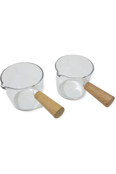 Turkish Yogurt with Wooden Handle for Sweets, Oils, Sauces 2 Pieces Turkish Made