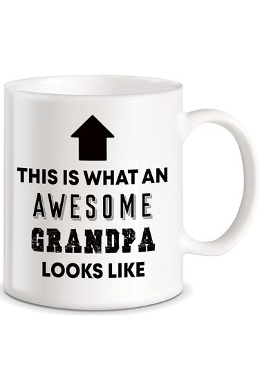 أكواب كلاسيكية هدايا عيد الأب، شكل الجد الرائع لأفضل جد في العالم على الإطلاق، المسيح