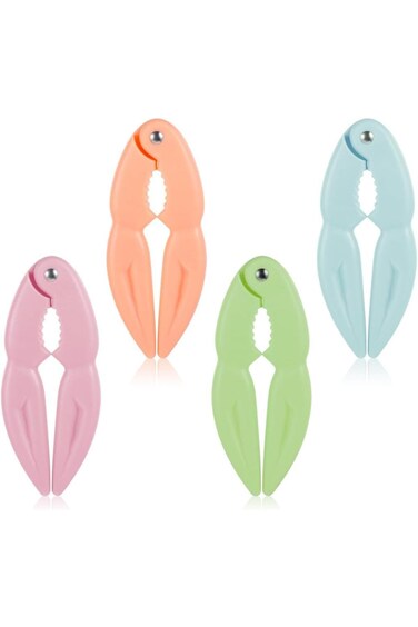 ALMEKAQUZ 4Pcs Crab Leg Cracker Tool, Crab Eating Tools, Crab Clamps, Kitchen Crab Clamps, Plastic