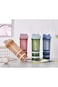 OctStory Shaker Bottle, 3-Layer Protein Shaker with powder and pill Storage Container,500ml/17oz, L
