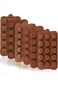 ALMEKAQUZ 6 Pcs Cute Silicone Molds - Fancy Shapes Small Chocolate Molds - Non-Stick, Candy Molds -