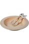 Shallow BD-WS-10(Beige) Wheat Straw Tableware Set- Plate Spoon Fork-Beige
