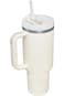 ALMEKAQUZ 40 oz Tumbler With Handle and Straw Lid Insulated Reusable Stainless Steel Water Bottle T