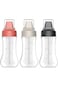 3-Pack Condiment Squeeze Bottles,350ml Leak Proof Condiment Squeeze Spray Bottle - with Lid and Sca