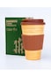 Cuisine Art - FLORENCE - Eco-Friendly Bamboo Fibre Reusable Travel Coffee Mug With silicon Lid 380m