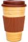 Cuisine Art - FLORENCE - Eco-Friendly Bamboo Fibre Reusable Travel Coffee Mug With silicon Lid 380m