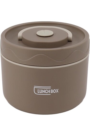 Tazweeq 550ml Stainless Steel Bento Lunch Box, Microwave Safe and Leakage Proof Round Bento Lunch B