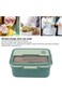 Tazweeq Lunch Box, 1500ml Heat Resistant Plastic Bento Box, Portable Lunch Containers with Chopstic