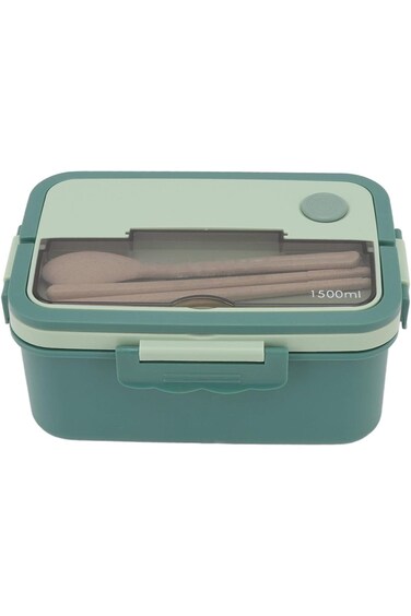 Tazweeq Lunch Box, 1500ml Heat Resistant Plastic Bento Box, Portable Lunch Containers with Chopstic