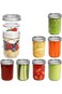 NALACAL Small Mason Jars 8oz - 8 Pack, Regular Mouth Mason Jar with Lids and Seal Bands, Glass Half
