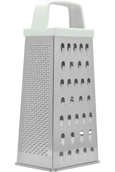 Raj Stainless Steel Four Way Grater, Silver, 9 cm, HKG004, Vegetable Slicer, Fruits Slicer, Multipl