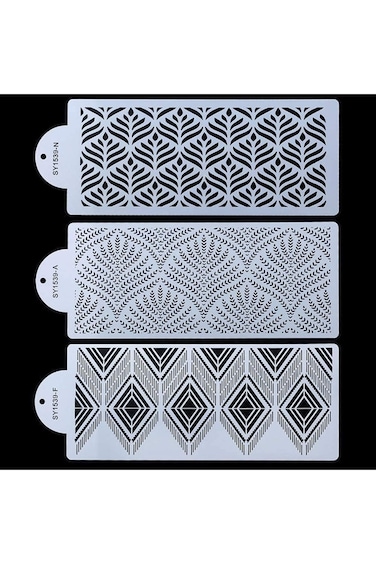 Cake Decorating Stencils, KSATWAVE Mold Plastic Templates Spray Floral Cake Molds Cookie Fondant De